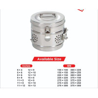 RLH 15 x 12  Stainless Steel  Dressing Drum