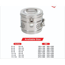 RLH 15 x 12  Stainless Steel  Dressing Drum