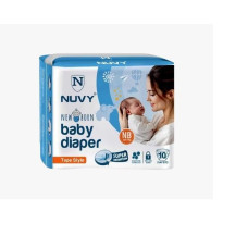 NUVY baby diapers new born upto 3kg - 10pieces 