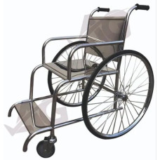 Fixed SS304 Stainless Steel Patient Wheel Chair Hospital Use